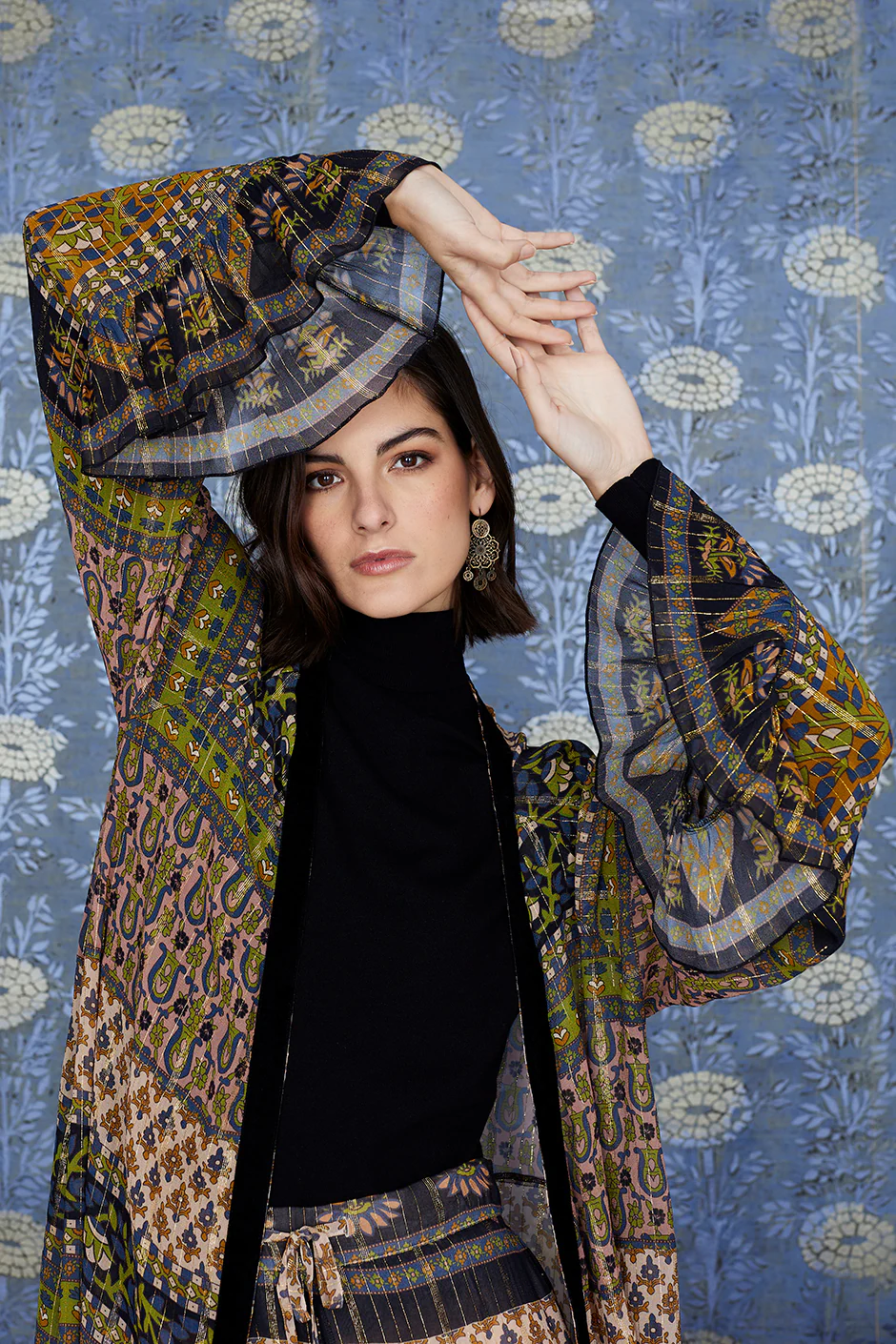 Kimono largo verde Daniella PV5 - Image 3