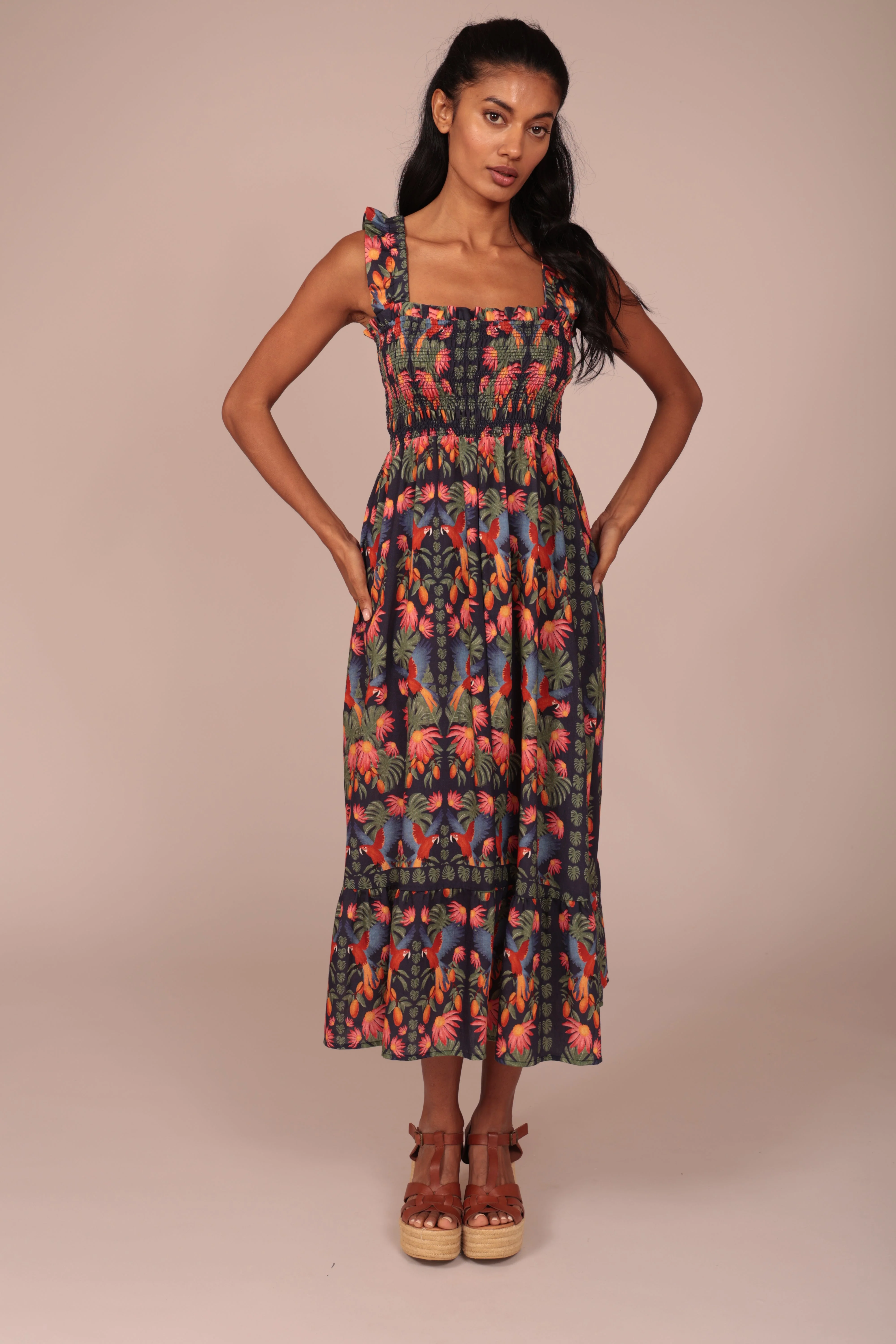 VESTIDO MIDI TROPICS TG461