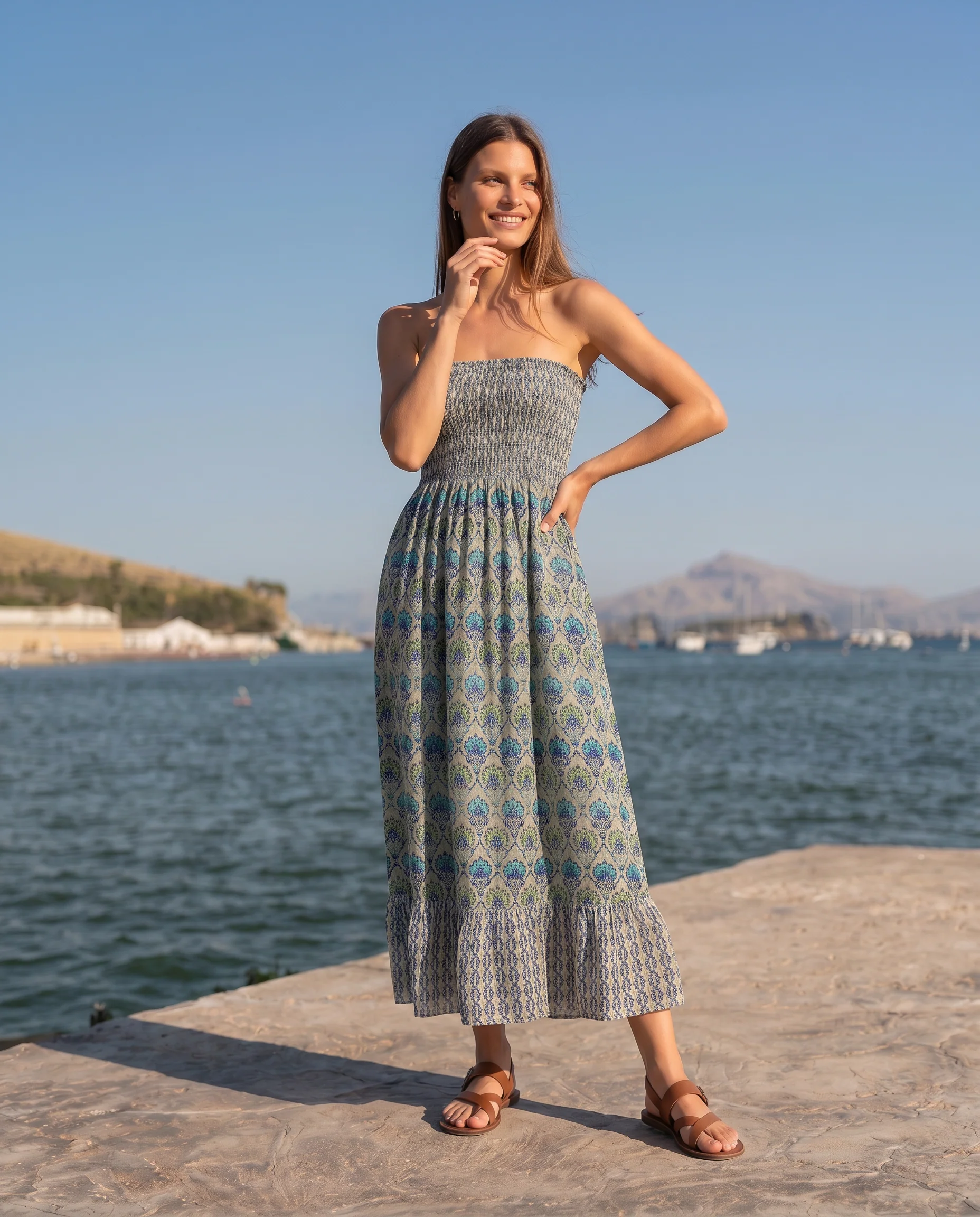 VESTIDO SIN MANGAS CALETA CS149